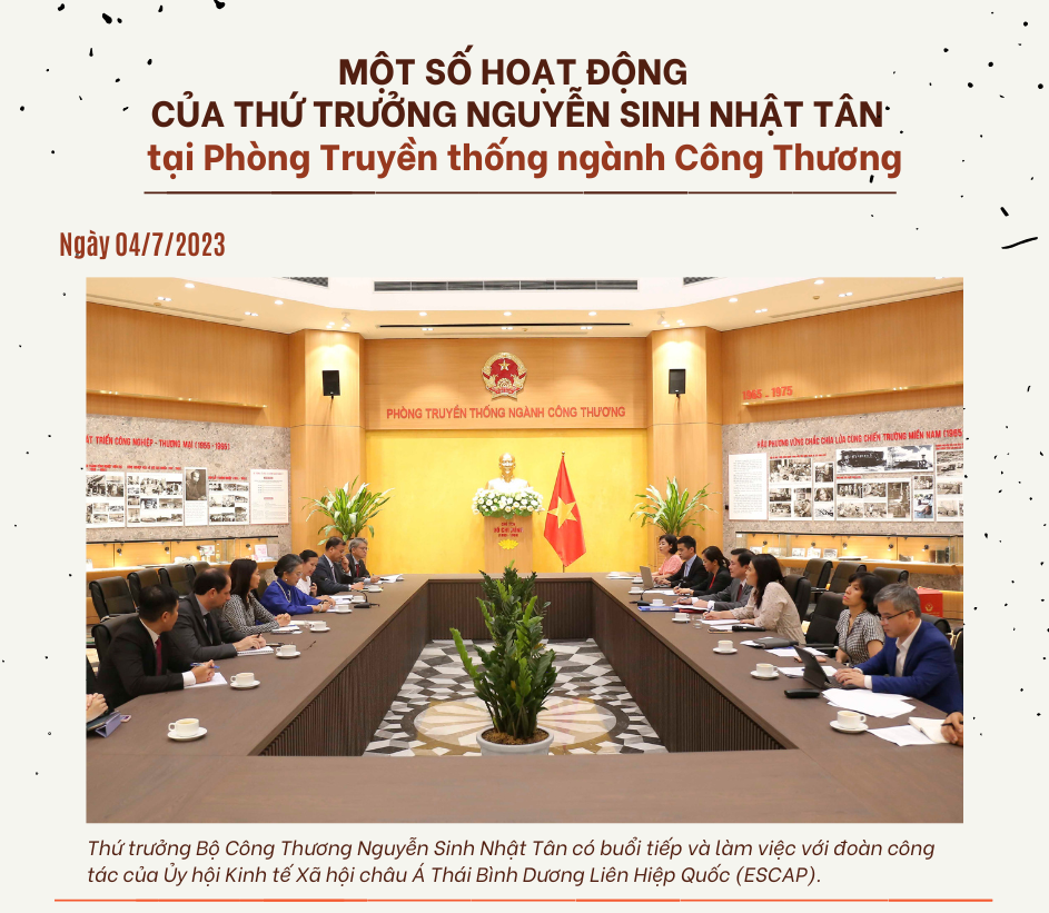 Một số hoạt động của Thứ trưởng Nguyễn Sinh Nhật Tân tại Phòng Truyền thống Ngành Công Thương