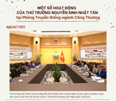 Một số hoạt động của Thứ trưởng Nguyễn Sinh Nhật Tân tại Phòng Truyền thống Ngành Công Thương