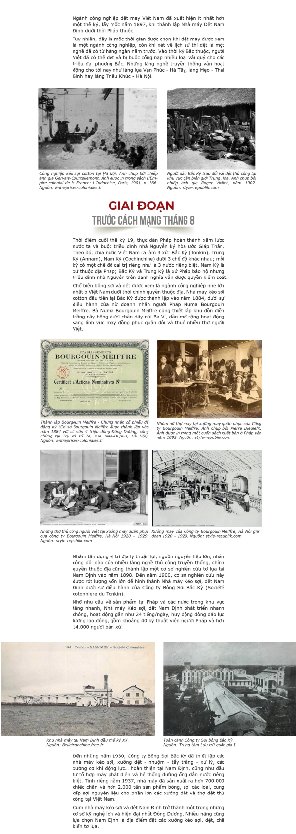 Sơ lược lịch sử hình thành và phát triển ngành dệt may Việt Nam