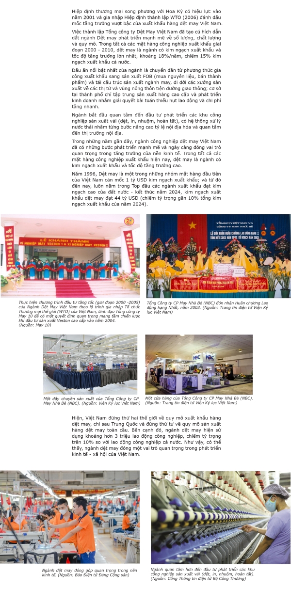 Sơ lược lịch sử hình thành và phát triển ngành dệt may Việt Nam