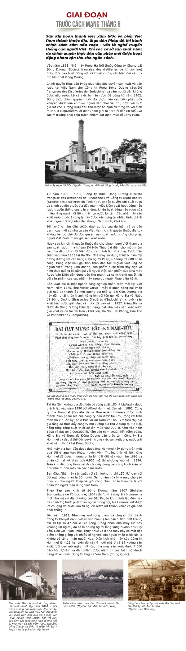 Sơ lược lịch sử hình thành và phát triển ngành rượu - bia Việt Nam