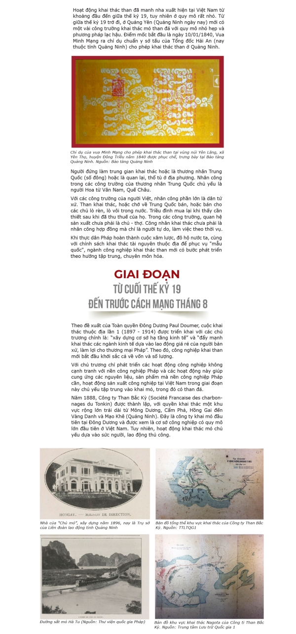 Sơ lược lịch sử hình thành và phát triển ngành than Việt Nam