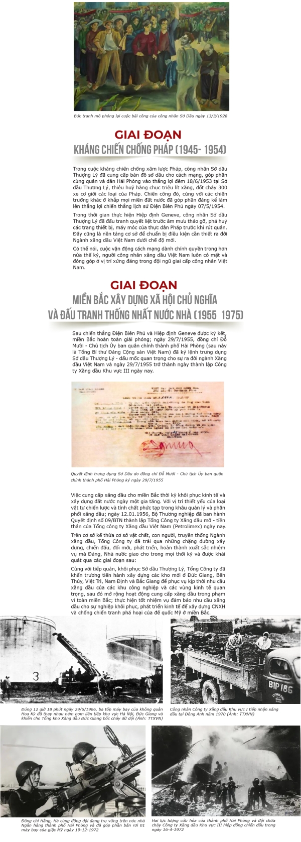 Sơ lược lịch sử hình thành và phát triển ngành xăng dầu Việt Nam