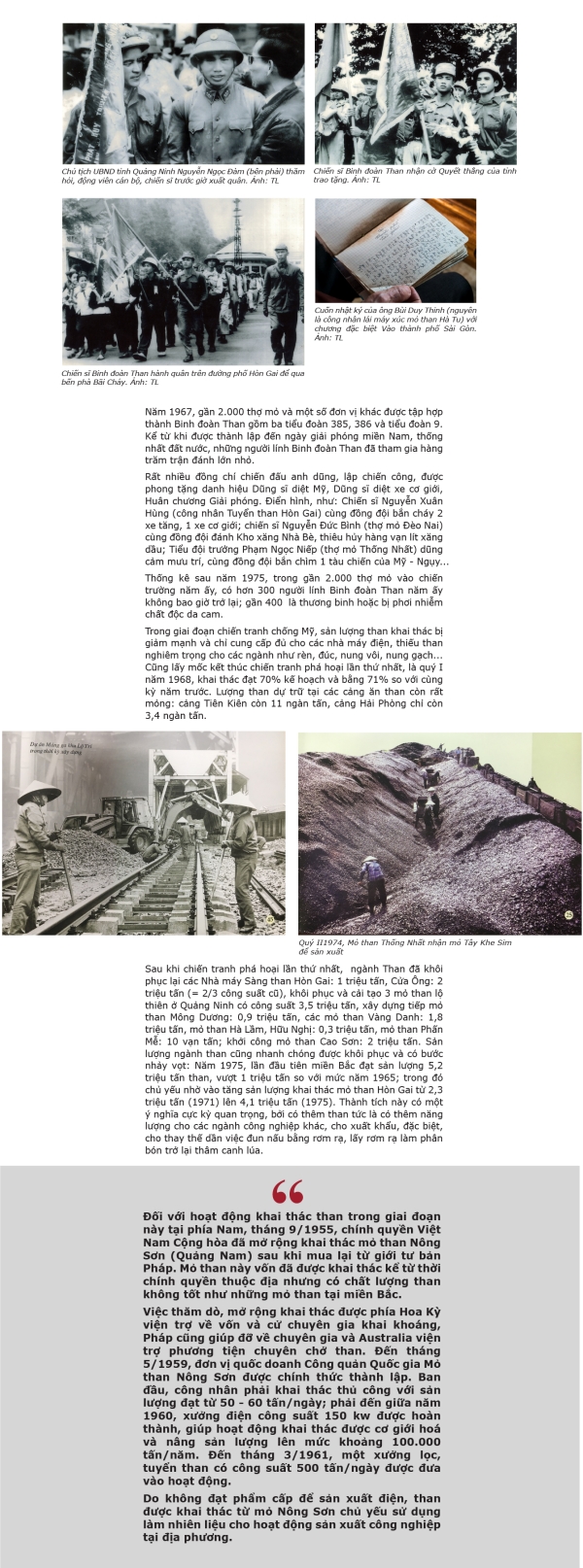 Sơ lược lịch sử hình thành và phát triển ngành than Việt Nam