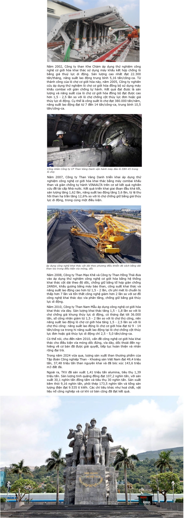 Sơ lược lịch sử hình thành và phát triển ngành than Việt Nam